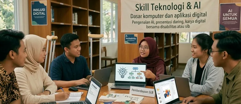 Latihan teknologi dan digital, dibimbing mahasiswa IT